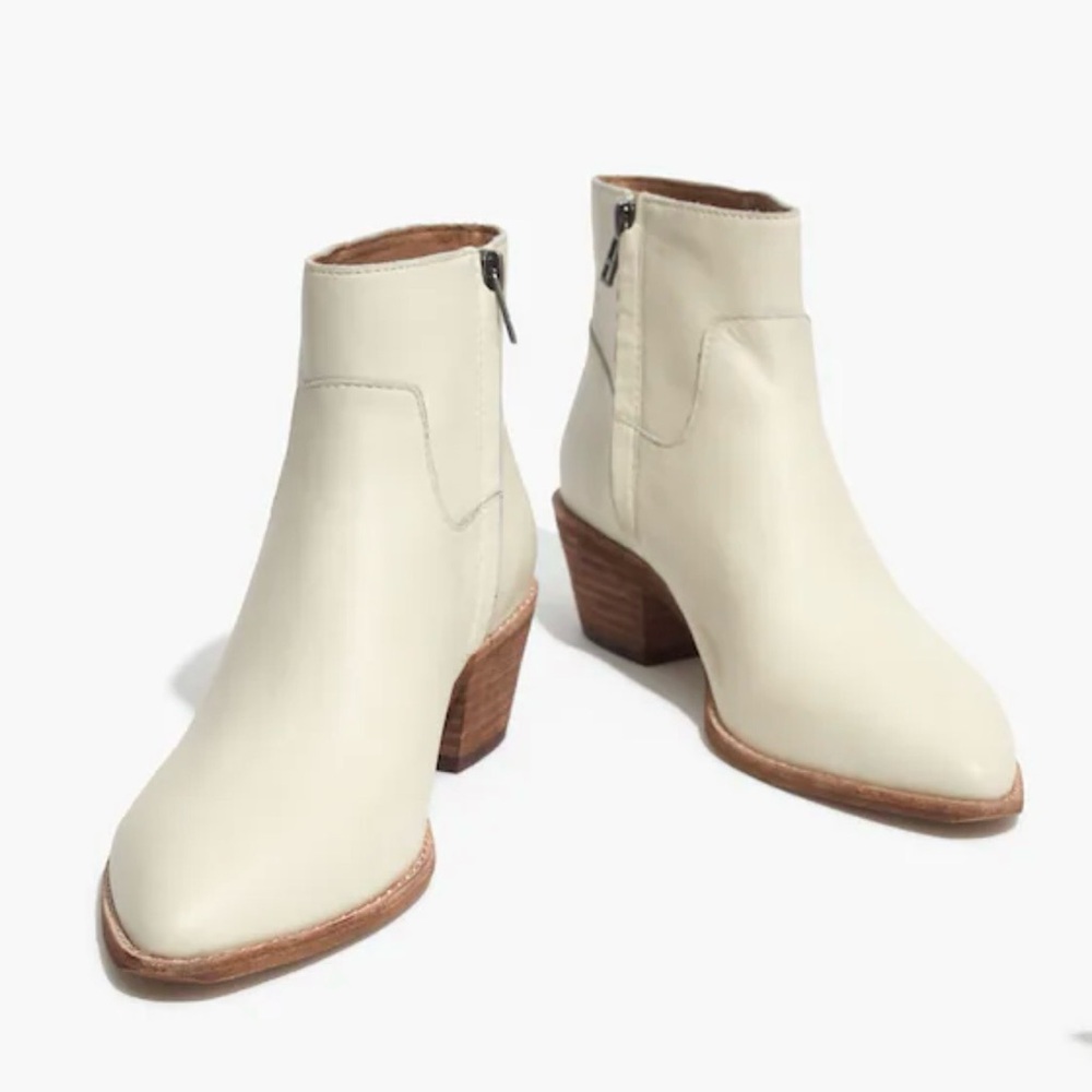 Madewell Charley Cream Ankle Booties.  Size 9.